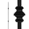 Nuvo Iron in Square x 44in Long Black Steel Interior Balusters - Double Collar, 12PK SQI2C-12MP - alternate 1